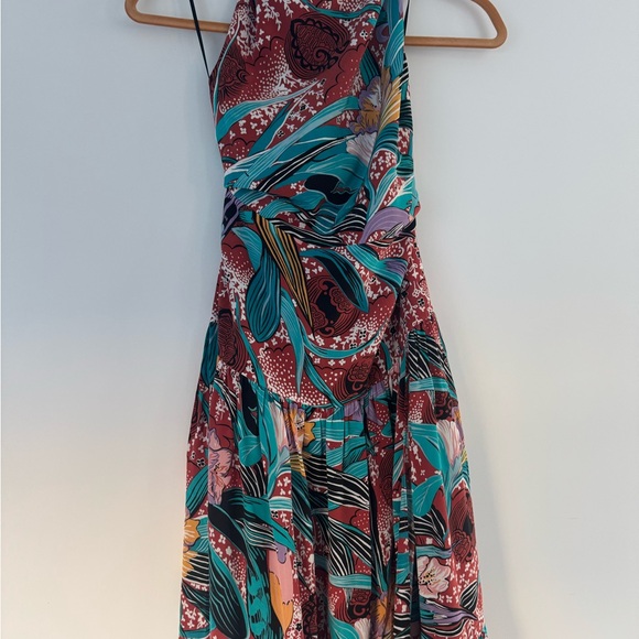 THE WHITE LOTUS MATTE SILK HALTER MAXI DRESS - Picture 2 of 10